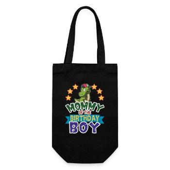 Maman du garçon d’anniversaire Dinosaure Dino T-Rex - Sac à bouteille - noir - Devant