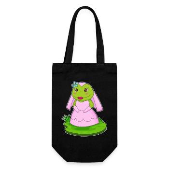 Frosch Braut Schleier Hochzeit - Geschenkbeutel für Flaschen - Schwarz - Vorne