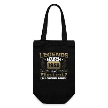 70e anniversaire homme Mars né en 1953 Légende - Sac à bouteille - noir - Devant