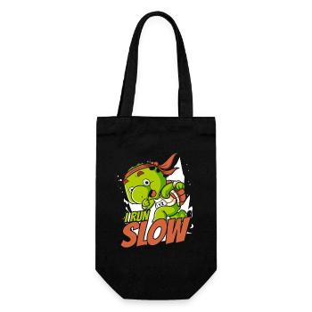 I Run Slow Water Turtle Giant Tortoise - Gift Bag for Bottles - black - Front