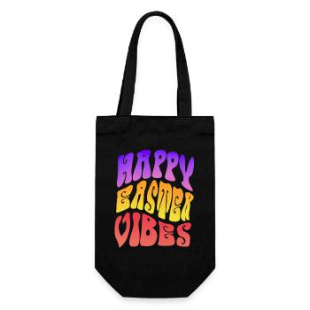 Happy Easter Vibes Frohes Osterfest - Gift Bag for Bottles - black - Front