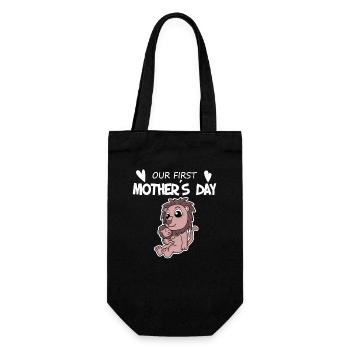 Muttertag - erster Muttertag Geschenk - Geschenkbeutel für Flaschen - Schwarz - Vorne