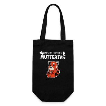 Muttertag - erster Muttertag Geschenk - Geschenkbeutel für Flaschen - Schwarz - Vorne