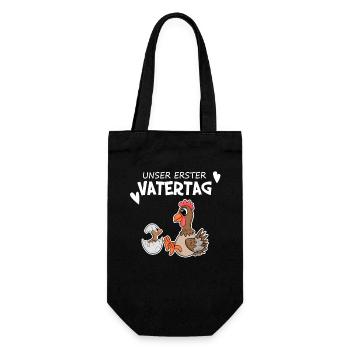 Vatertag - erster Vatertag Geschenk - Geschenkbeutel für Flaschen - Schwarz - Vorne