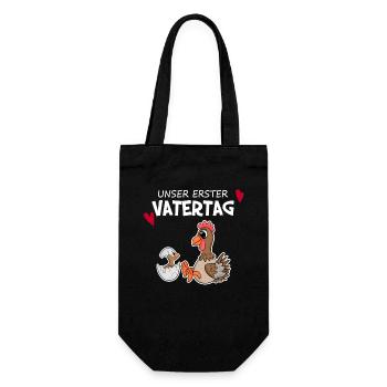 Vatertag - erster Vatertag Geschenk - Geschenkbeutel für Flaschen - Schwarz - Vorne