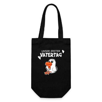 Vatertag - erster Vatertag Geschenk - Geschenkbeutel für Flaschen - Schwarz - Vorne
