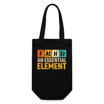 Father An Essential Element Period Father s Day - Geschenkbeutel für Flaschen - Schwarz - Vorne