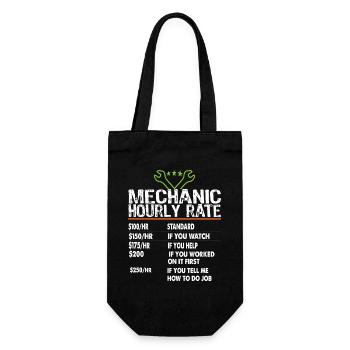 Taux horaire des mécaniciens Ouvriers mécaniciens Taux de main-d’œuvre - Sac à bouteille - noir - Devant