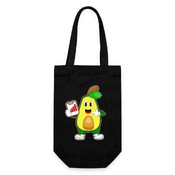 Avocado Sekretärin Klemmbrett Büro - Geschenkbeutel für Flaschen - Schwarz - Vorne