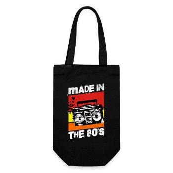 Made In The 80s Retro Music - Gift Bag for Bottles - black - Front