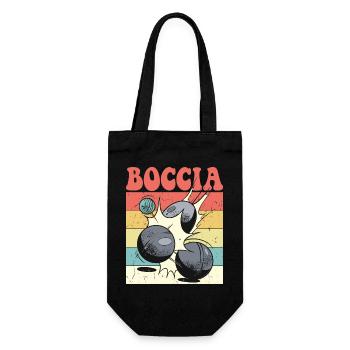 Bocciaspieler Bekleidung mit Boccia Kugeln Boccia - Geschenkbeutel für Flaschen - Schwarz - Vorne