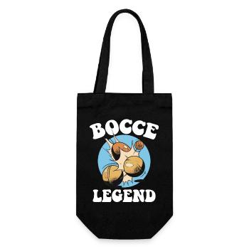 Boulespieler Boulekugel für Bouler Petanque Boule - Geschenkbeutel für Flaschen - Schwarz - Vorne