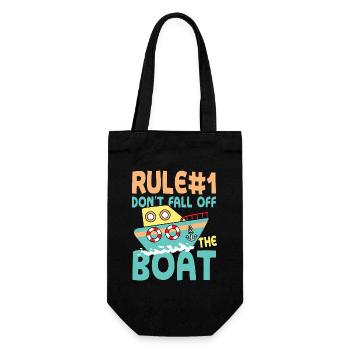 Rule number 1 don t fall off the boat - Geschenkbeutel für Flaschen - Schwarz - Vorne