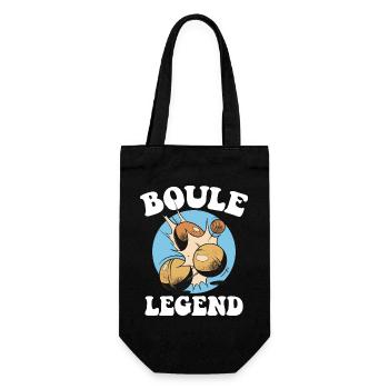 Boulespieler Boulekugel für Bouler Petanque Boule - Geschenkbeutel für Flaschen - Schwarz - Vorne