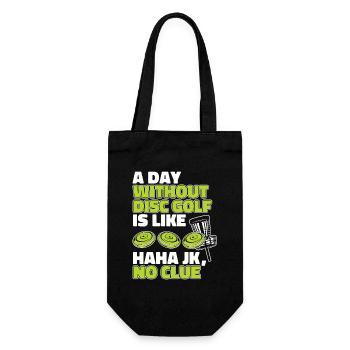 A Day Without Disc Golf Is Like Disc Golfer - Geschenkbeutel für Flaschen - Schwarz - Vorne