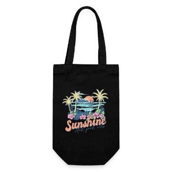 Sunshine And Great Vibes Summer - Gift Bag for Bottles - black - Front