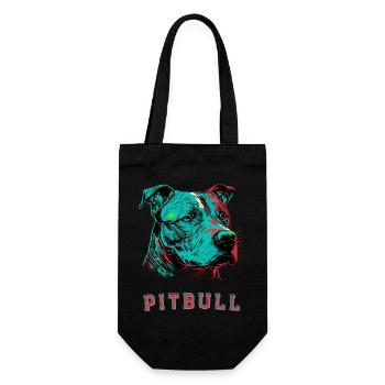 Pitbull - Geschenkbeutel für Flaschen - Schwarz - Vorne