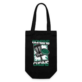 Banging Chains Basket Disc Golfer Player - Gift Bag for Bottles - black - Front