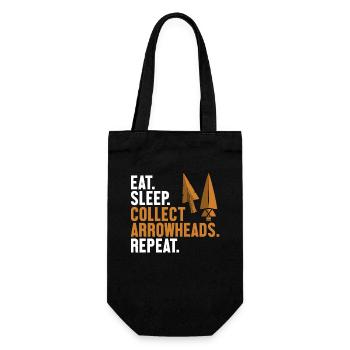 Eat Sleep Collect Arrowheads Repeat Hunting Tips - Gift Bag for Bottles - black - Front