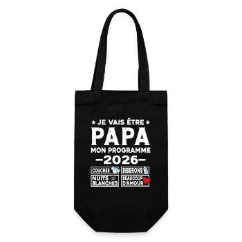 Je vais être papa mon programme en 2026 - Sac à bouteille - noir - Devant