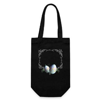 Festive Easter Egg Picture Frame - Gift Bag for Bottles - black - Front