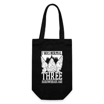 I Was Normal Three Arrowheads Ago Hunting Tips - Gift Bag for Bottles - black - Front