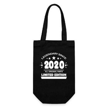 2020 - vintage 2020 - year of construction 2020 - Gift Bag for Bottles - black - Front