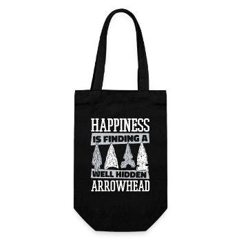 Happiness Is Finding A Hidden Arrowhead - Gift Bag for Bottles - black - Front