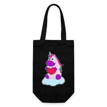 Unicorn Heart - Gift Bag for Bottles - black - Front