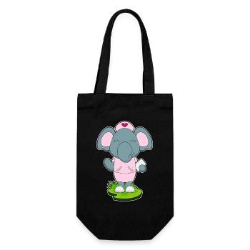 Elephant Nurse - Gift Bag for Bottles - black - Front