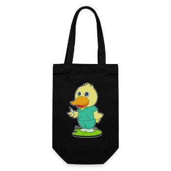 Duck Nurse Nursing Everyday Life - Gift Bag for Bottles - black - Front