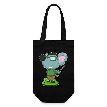 École de pointage des enseignants de souris - Sac à bouteille - noir - Devant