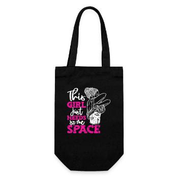 This Girl Just Need Some Space Astronomy Photographer - Gift Bag for Bottles - black - Front