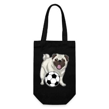 Pug Soccer Player Soccer - Sac à bouteille - noir - Devant