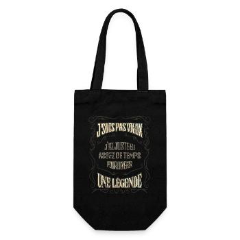 Pas vieux, légende idée cadeau homme anniversaire - Sac à bouteille - noir - Devant
