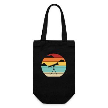 Retro Cosmologist Astronomy Photographer Starry Sky - Gift Bag for Bottles - black - Front