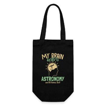 Mon cerveau est à 95% Astronomie Ciel étoilé Cosmologiste - Sac à bouteille - noir - Devant
