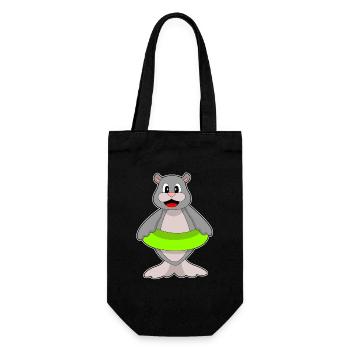 Seal Swimming Swimming Ring Summer - Gift Bag for Bottles - black - Front