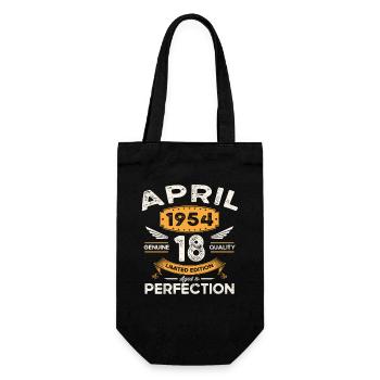 69. Geburtstag Mann April Jahrgang 1954 Legendär - Geschenkbeutel für Flaschen - Schwarz - Vorne