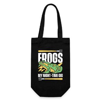 Frogs My Night Time Gig Tadpole Tree Frog - Gift Bag for Bottles - black - Front