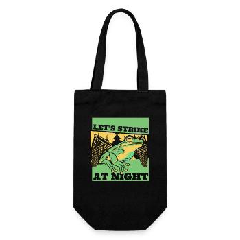 Let's Strike At Night Toad Tadpole Frog - Gift Bag for Bottles - black - Front