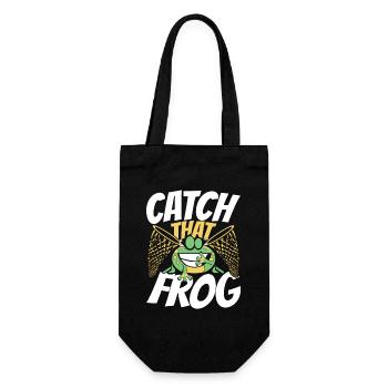 Catch That Frog Tree Frog Toad Tadpole - Gift Bag for Bottles - black - Front