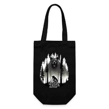 Grizzly Bear Bear Valknut Wotansknoten Forest Vikings - Gift Bag for Bottles - black - Front