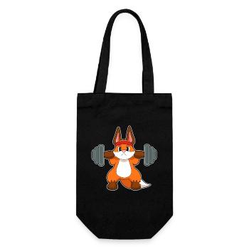 Fuchs Bodybuilder Langhantel Bodybuilding - Geschenkbeutel für Flaschen - Schwarz - Vorne
