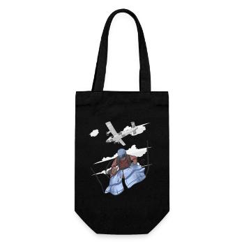 Skydiving Jumping - Gift Bag for Bottles - black - Front
