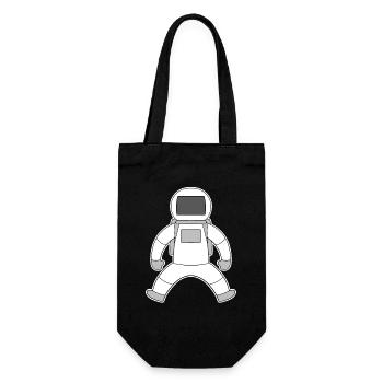 Astronaut motif - Gift Bag for Bottles - black - Front