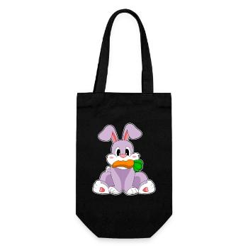 Rabbit Carrot - Gift Bag for Bottles - black - Front
