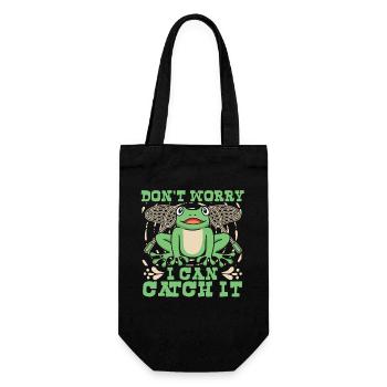 Don't Worry I Can Catch It Tree Frog Toad - Gift Bag for Bottles - black - Front