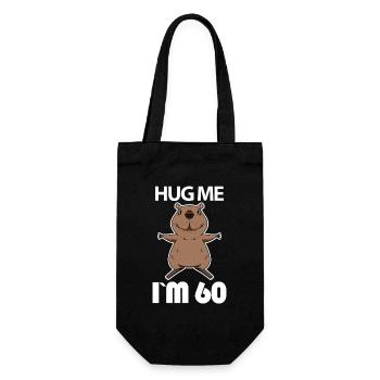 60 birthday - 60 years - hug - Gift Bag for Bottles - black - Front