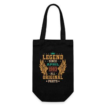 légende depuis avril 1983 cadeau d'anniversaire - Sac à bouteille - noir - Devant